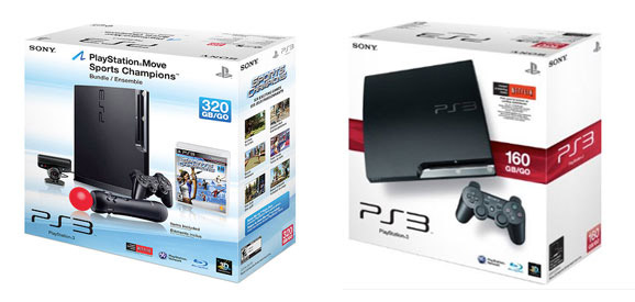 PS3 160GB and 320GB
