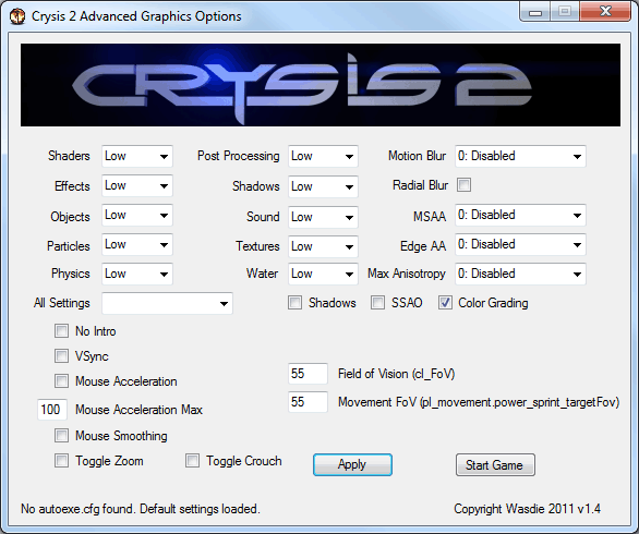 Crysis 2 graphics utility 1.4