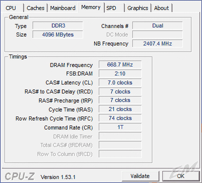 STOCK MEMORY SETTINGS
